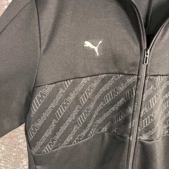 BMW Motorsport Men's Zip Up Track Jacket Black - Picture 4 of 7